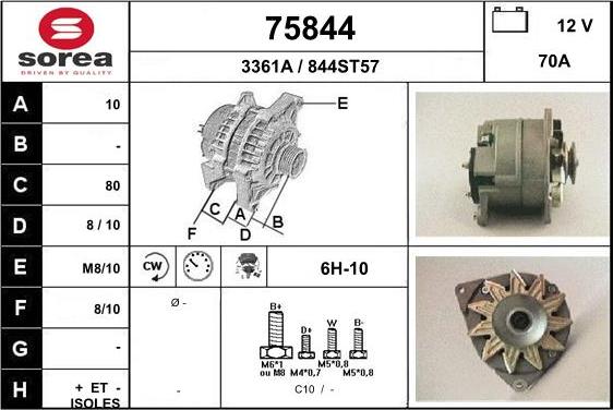 EAI 75844 - Генератор autospares.lv