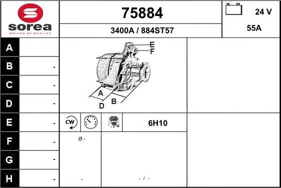 EAI 75884 - Генератор autospares.lv