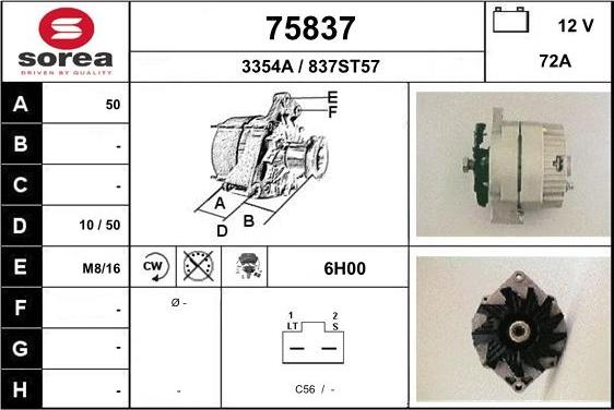 EAI 75837 - Генератор autospares.lv