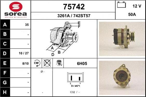 EAI 75742 - Генератор autospares.lv