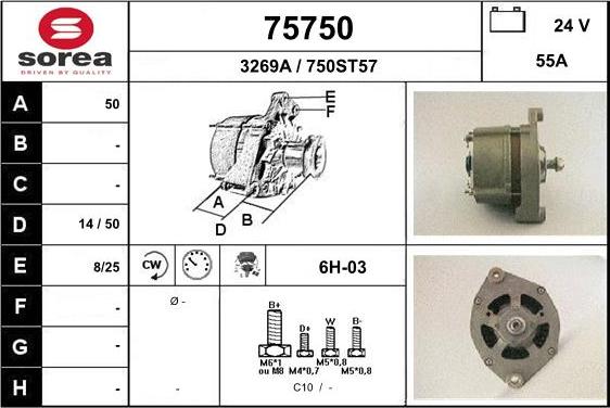 EAI 75750 - Генератор autospares.lv