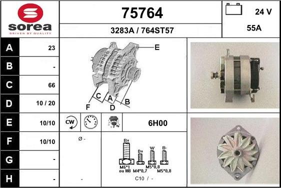 EAI 75764 - Генератор autospares.lv