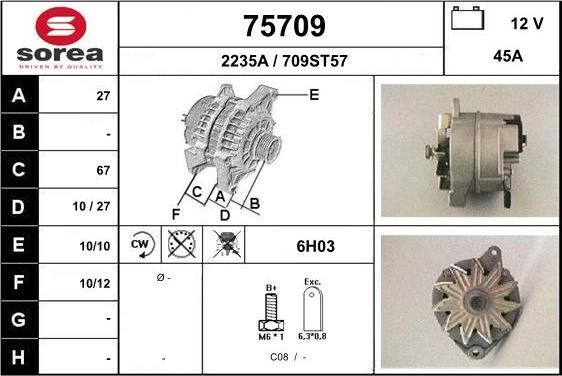 EAI 75709 - Генератор autospares.lv