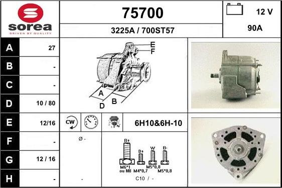 EAI 75700 - Генератор autospares.lv