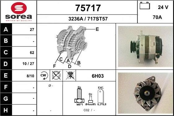 EAI 75717 - Генератор autospares.lv