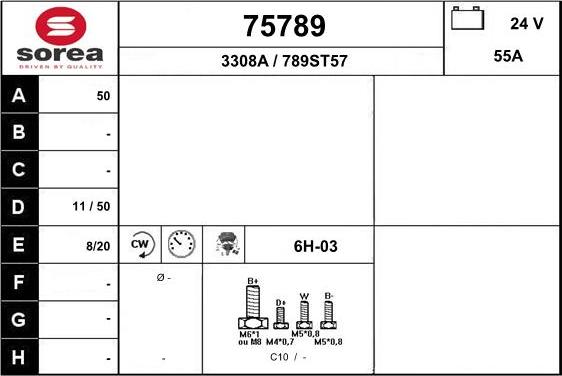 EAI 75789 - Генератор autospares.lv