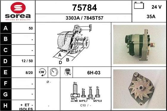 EAI 75784 - Генератор autospares.lv