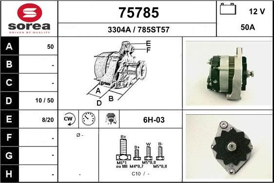 EAI 75785 - Генератор autospares.lv