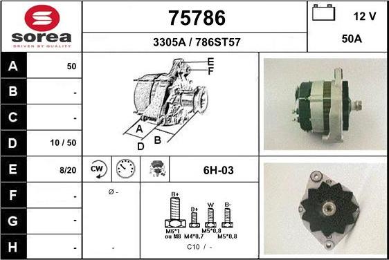 EAI 75786 - Генератор autospares.lv