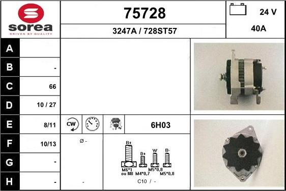 EAI 75728 - Генератор autospares.lv