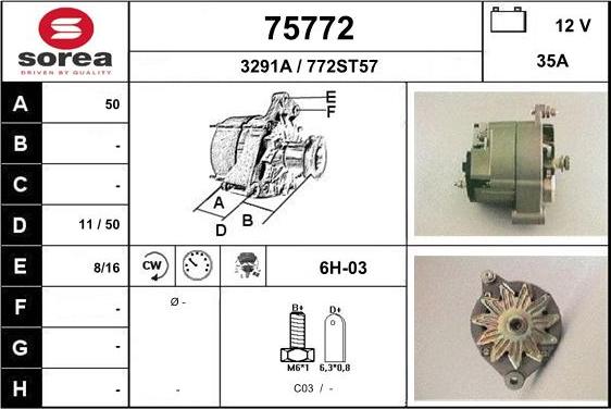 EAI 75772 - Генератор autospares.lv