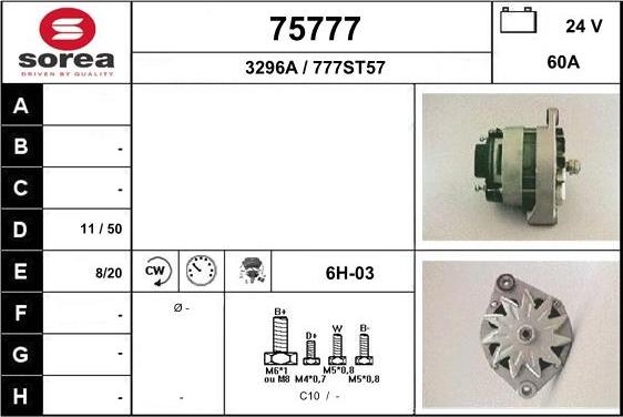 EAI 75777 - Генератор autospares.lv