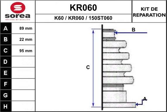 EAI KR060 - Пыльник, приводной вал autospares.lv