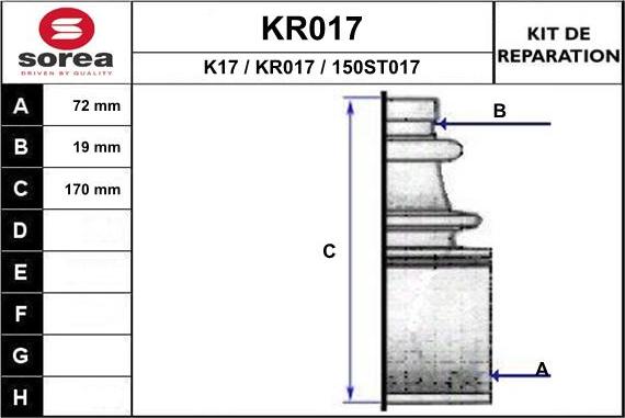 EAI KR017 - Пыльник, приводной вал autospares.lv