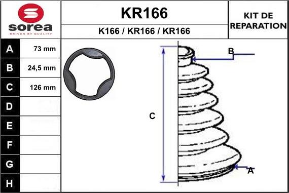 EAI KR166 - Пыльник, приводной вал autospares.lv