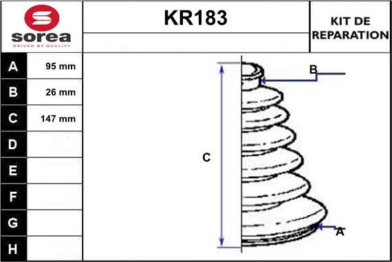 EAI KR183 - Пыльник, приводной вал autospares.lv