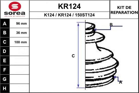 EAI KR124 - Пыльник, приводной вал autospares.lv