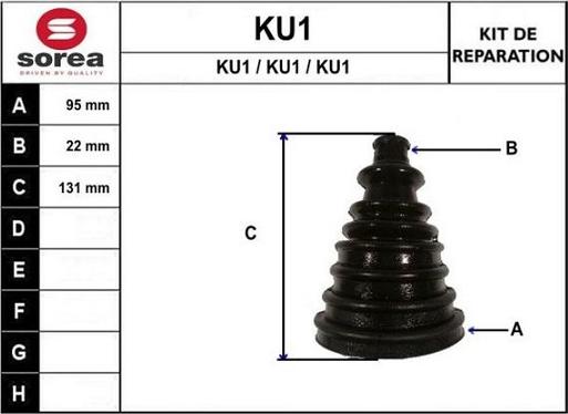 EAI KU1 - Пыльник, приводной вал autospares.lv