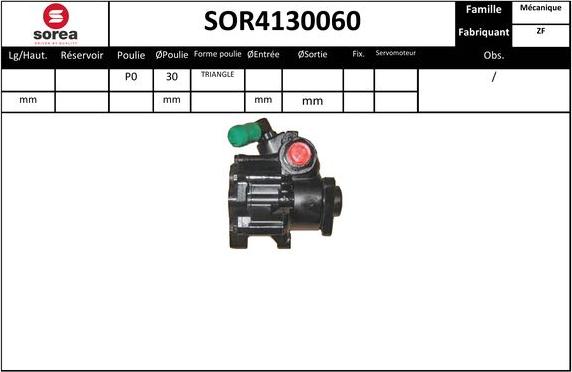 EAI SOR4130060 - Гидравлический насос, рулевое управление, ГУР autospares.lv
