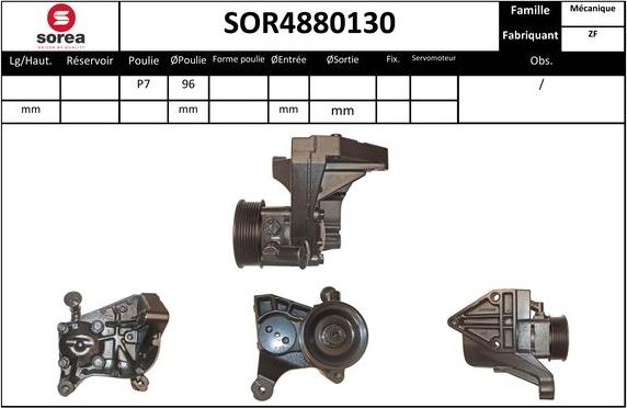 EAI SOR4880130 - Гидравлический насос, рулевое управление, ГУР autospares.lv