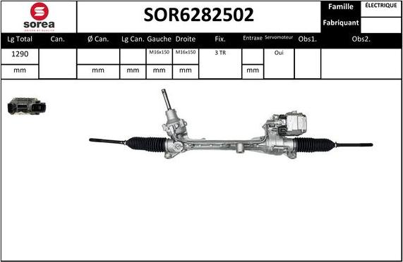 EAI SOR6282502 - Рулевой механизм, рейка autospares.lv