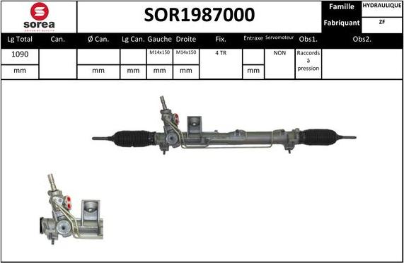 EAI SOR1987000 - Рулевой механизм, рейка autospares.lv