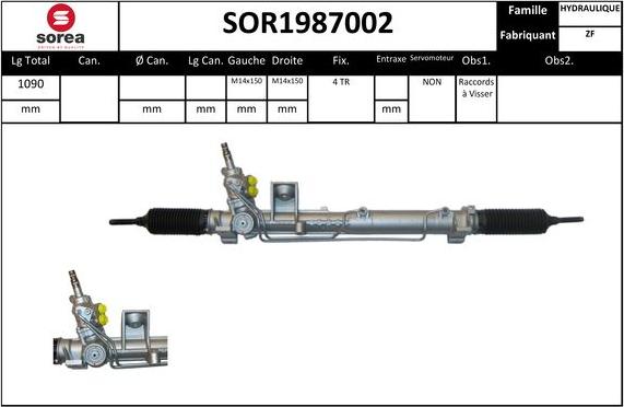 EAI SOR1987002 - Рулевой механизм, рейка autospares.lv