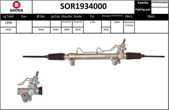 EAI SOR1934000 - Рулевой механизм, рейка autospares.lv