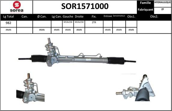 EAI SOR1571000 - Рулевой механизм, рейка autospares.lv