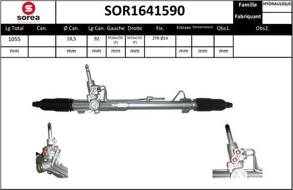 EAI SOR1641590 - Рулевой механизм, рейка autospares.lv