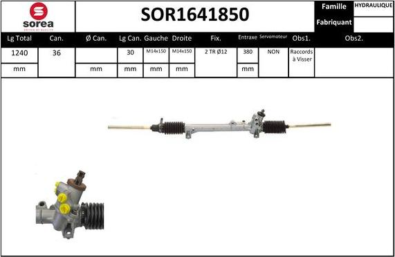 EAI SOR1641850 - Рулевой механизм, рейка autospares.lv