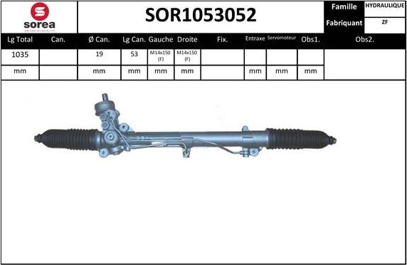 EAI SOR1053052 - Рулевой механизм, рейка autospares.lv