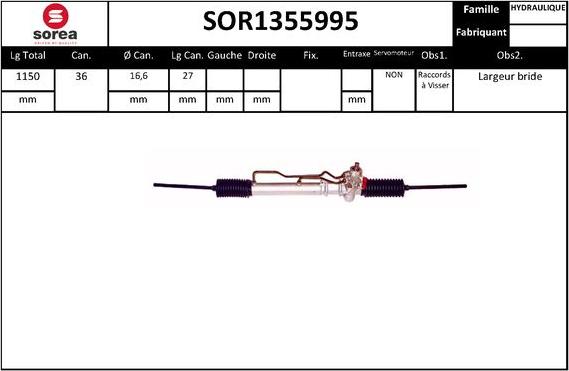 EAI SOR1355995 - Рулевой механизм, рейка autospares.lv