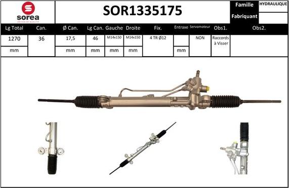 EAI SOR1335175 - Рулевой механизм, рейка autospares.lv