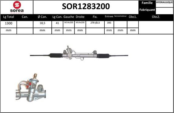 EAI SOR1283200 - Рулевой механизм, рейка autospares.lv
