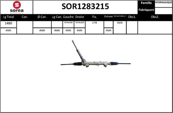 EAI SOR1283215 - Рулевой механизм, рейка autospares.lv