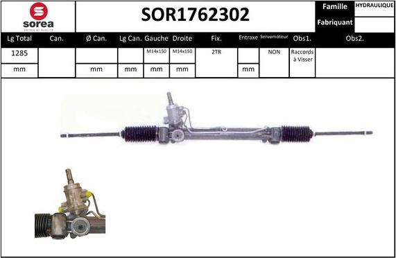 EAI SOR1762302 - Рулевой механизм, рейка autospares.lv