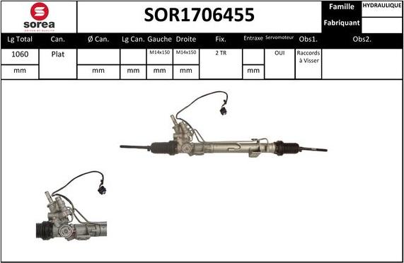 EAI SOR1706455 - Рулевой механизм, рейка autospares.lv