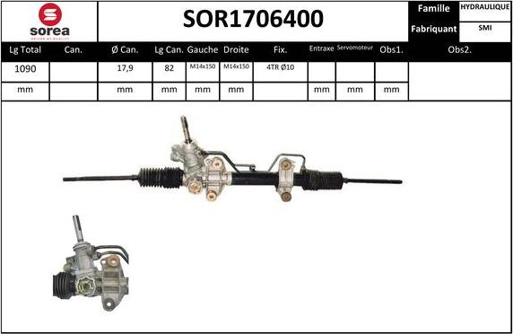 EAI SOR1706400 - Рулевой механизм, рейка autospares.lv