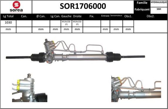 EAI SOR1706000 - Рулевой механизм, рейка autospares.lv