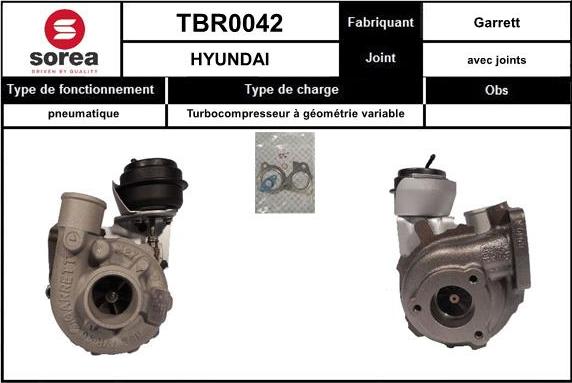 EAI TBR0042 - Турбина, компрессор autospares.lv