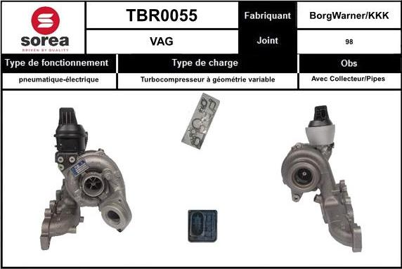 EAI TBR0055 - Турбина, компрессор autospares.lv