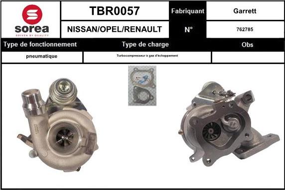 EAI TBR0057 - Турбина, компрессор autospares.lv