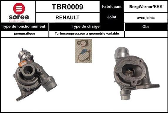 EAI TBR0009 - Турбина, компрессор autospares.lv