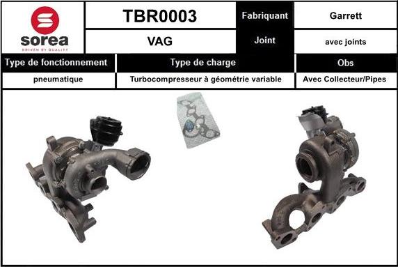 EAI TBR0003 - Турбина, компрессор autospares.lv