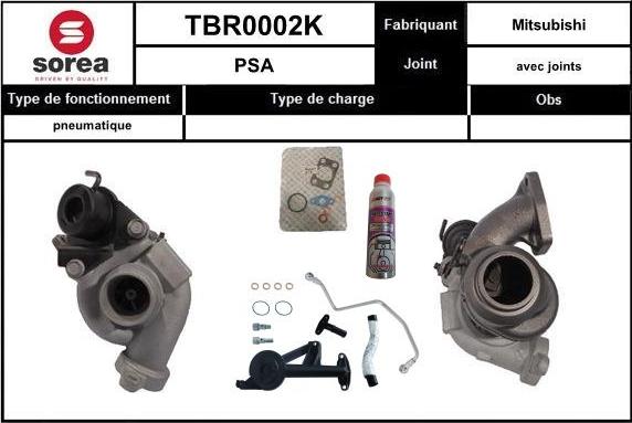 EAI TBR0002K - Турбина, компрессор autospares.lv
