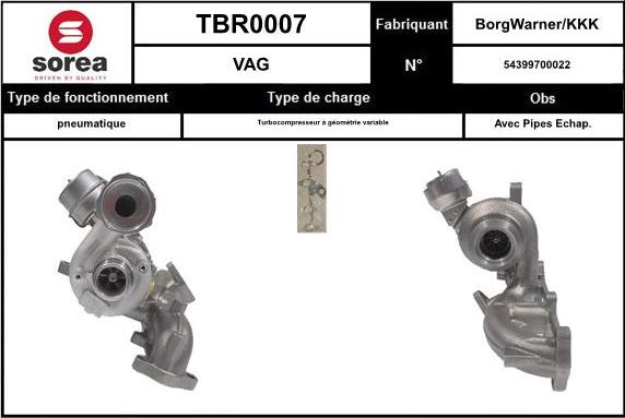 EAI TBR0007 - Турбина, компрессор autospares.lv