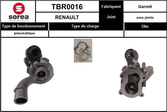 EAI TBR0016 - Турбина, компрессор autospares.lv