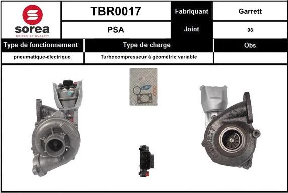 EAI TBR0017 - Турбина, компрессор autospares.lv