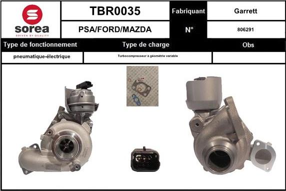 EAI TBR0035 - Турбина, компрессор autospares.lv